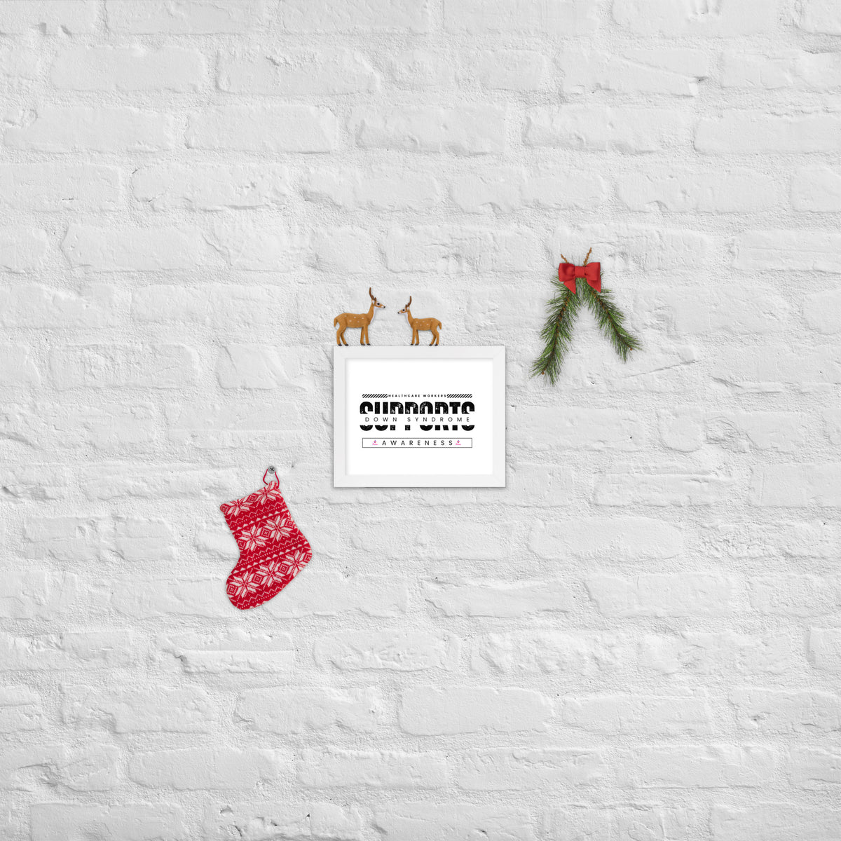 Healthcare Workers Support Down Syndrome Awareness Framed poster