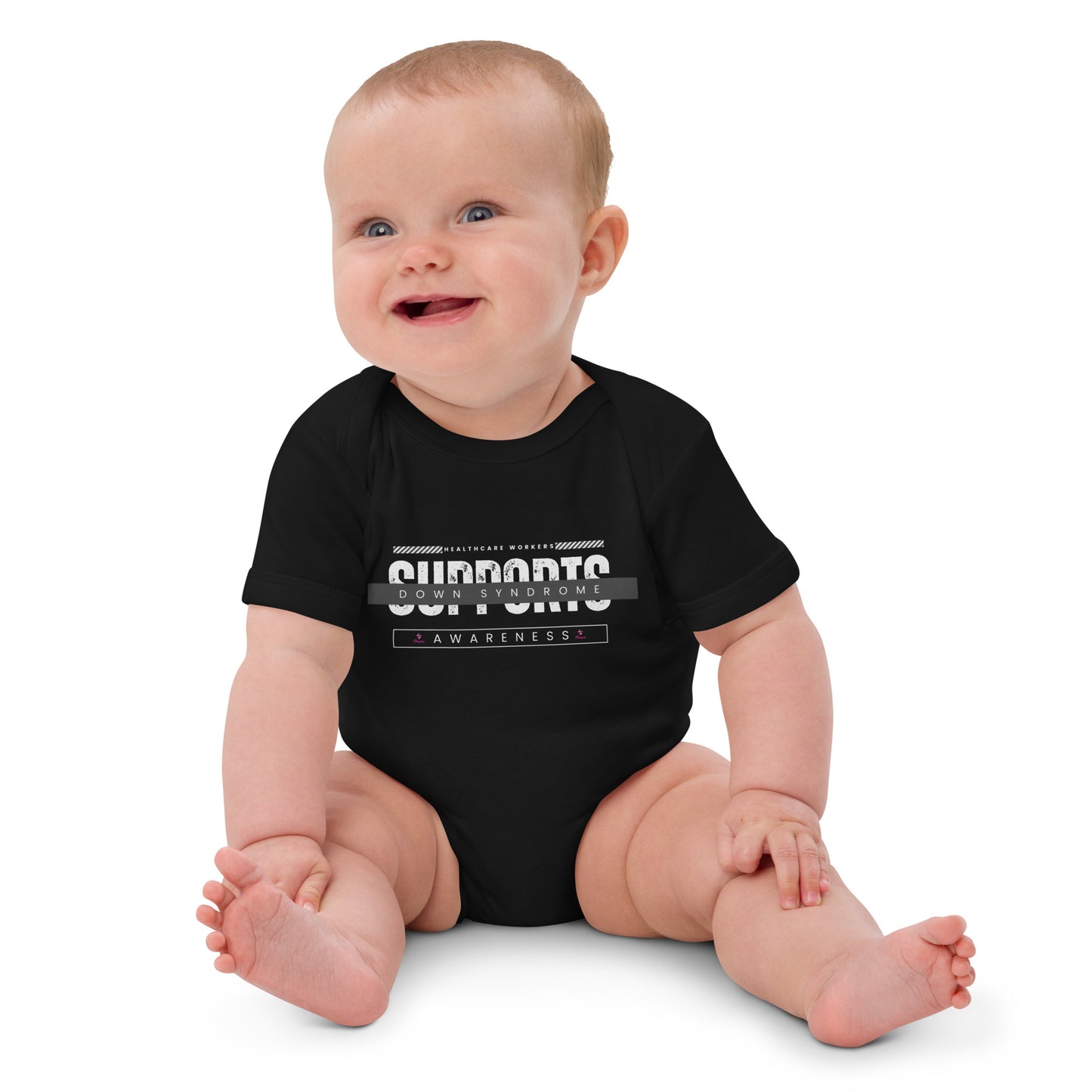 Healthcare Workers Support Down Syndrome Awareness Organic cotton baby bodysuit