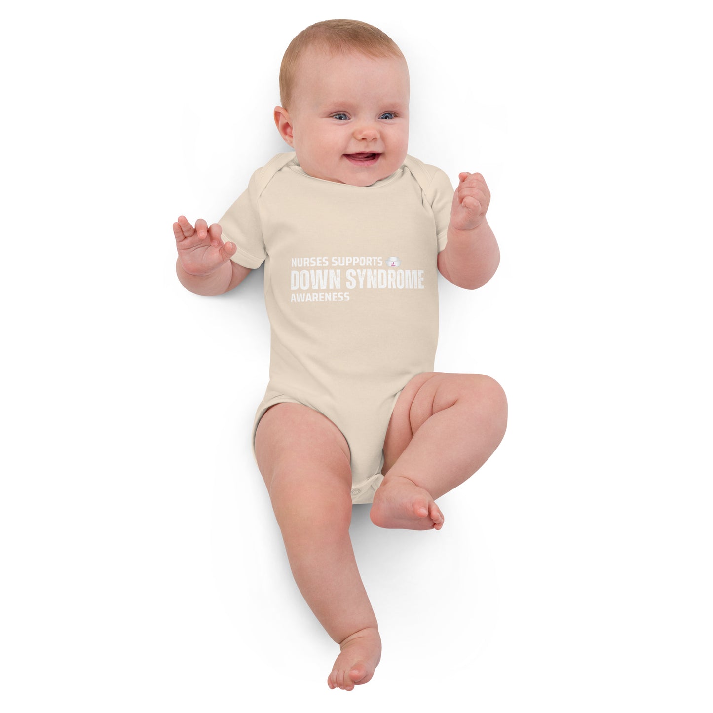 Nurses Supports Down Syndrome Organic cotton baby bodysuit