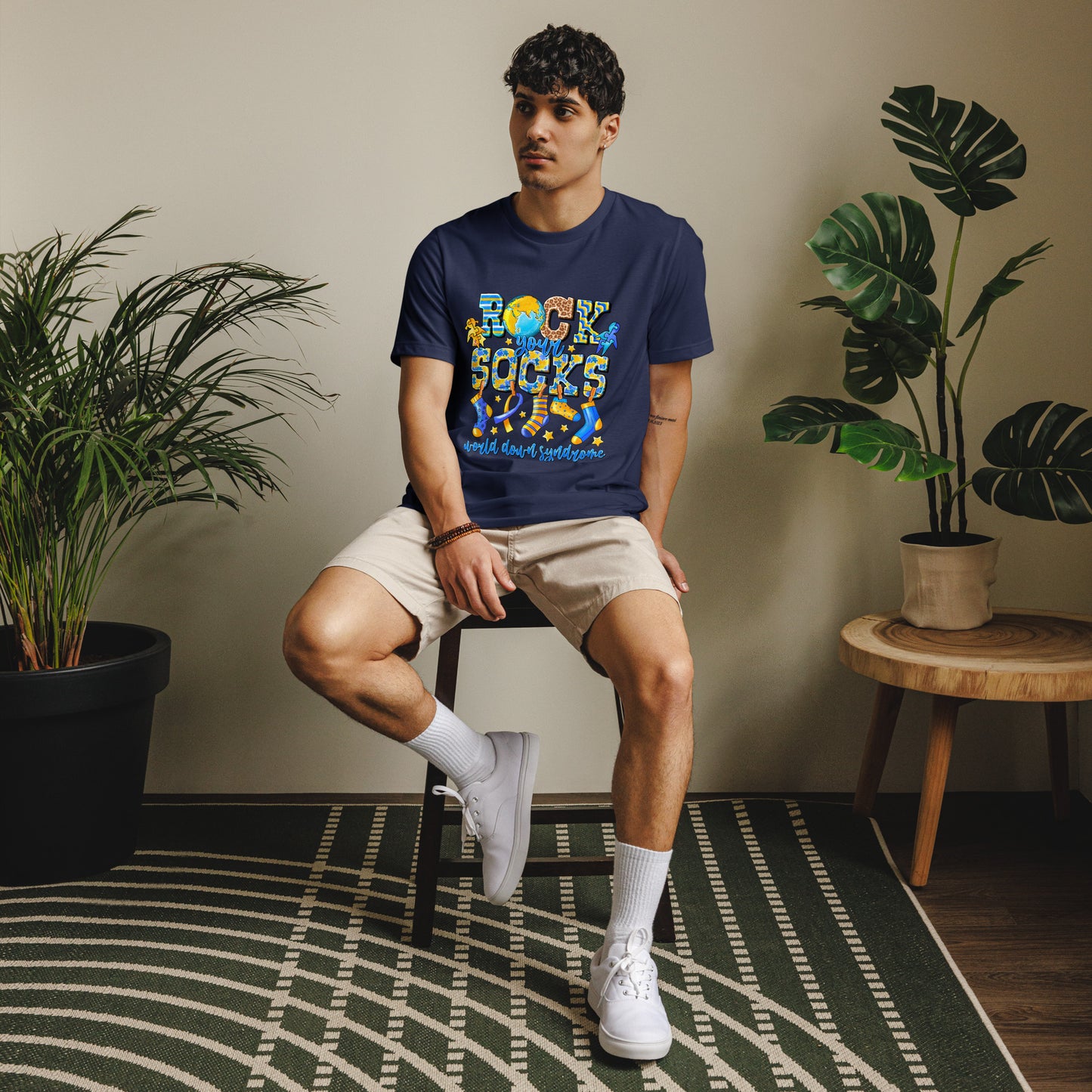 Rock your Socks world down syndrome Unisex staple eco t-shirt