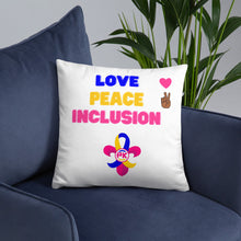Load image into Gallery viewer, Love Peace Inclusion Basic Pillow