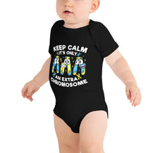 Load image into Gallery viewer, Keep Calm It's Only Extra Chromosome Short Sleeve One Piece