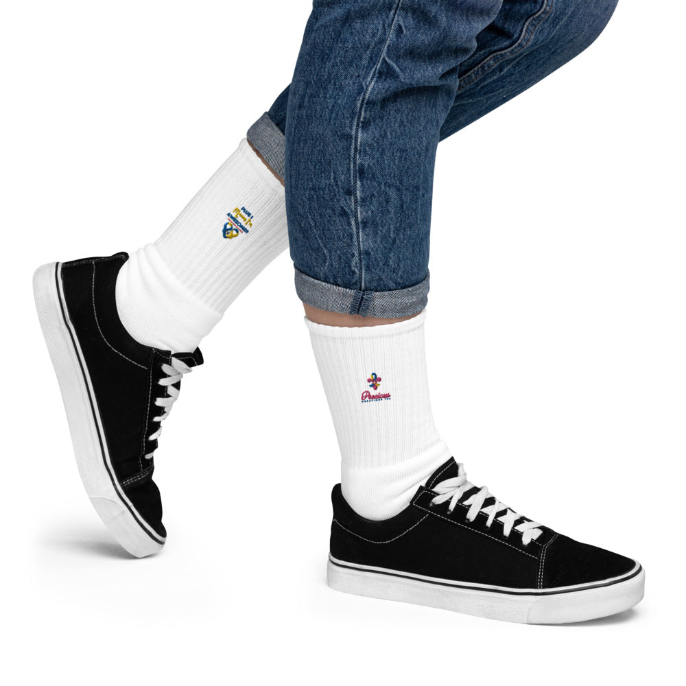 Plus 1 Means I'm Awesome Embroidered socks