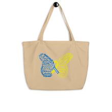 Load image into Gallery viewer, Down Syndrome Awareness Month Butterfly Large Organic Tote Bag