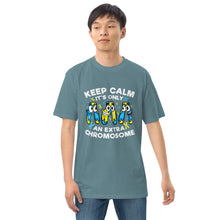 Load image into Gallery viewer, Keep Calm It's Only Extra Chromosome Men’s Premium Heavyweight Tee