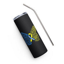 Load image into Gallery viewer, Down Syndrome Awareness Month Butterfly Stainless Steel Tumbler