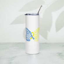 Load image into Gallery viewer, Down Syndrome Awareness Month Butterfly Stainless Steel Tumbler