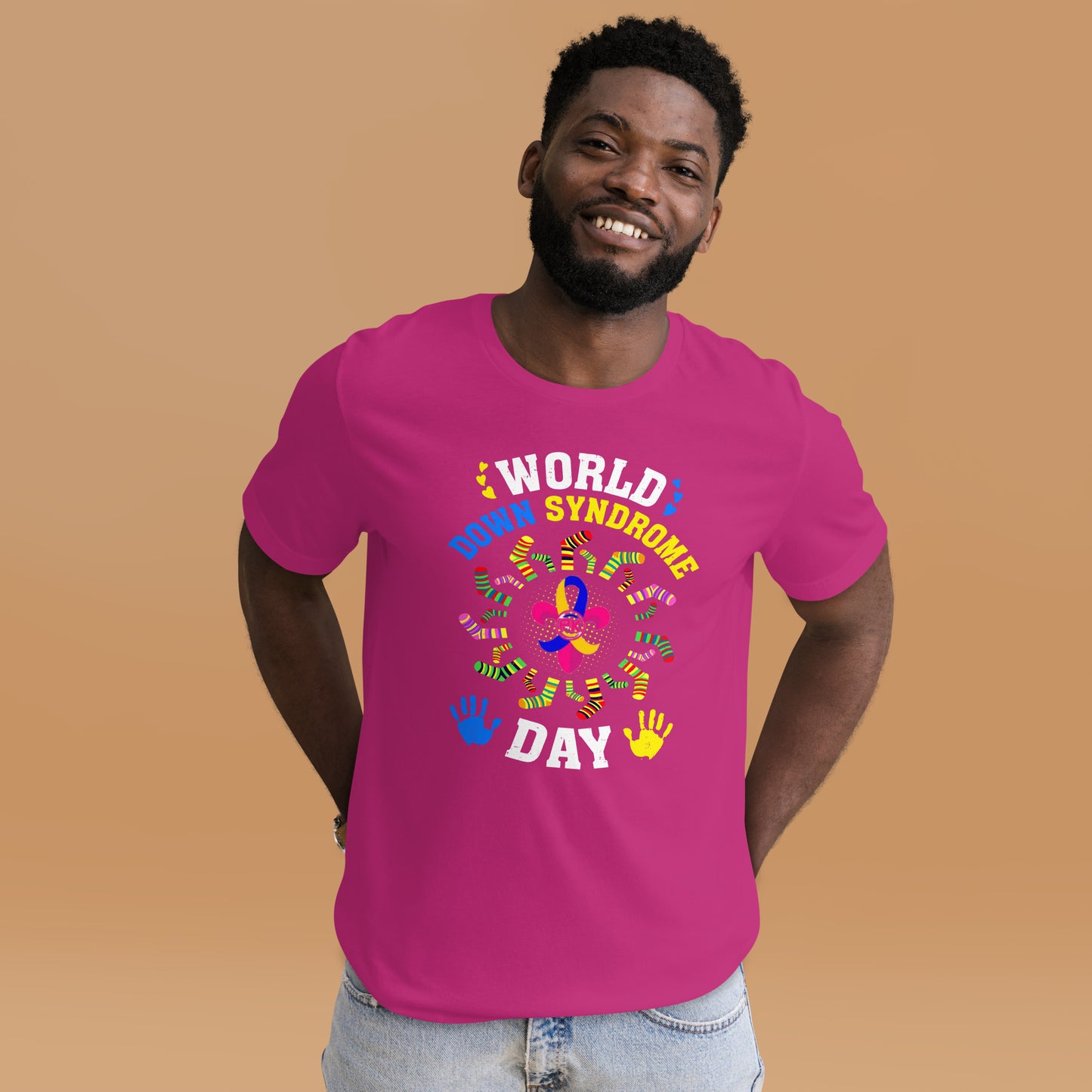 Precious Kreations World Down Syndrome Day Shirt (Sock Wreath Design)