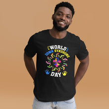 Load image into Gallery viewer, Precious Kreations World Down Syndrome Day Shirt (Sock Wreath Design)