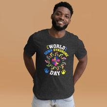 Load image into Gallery viewer, Precious Kreations World Down Syndrome Day Shirt (Sock Wreath Design)