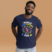 Load image into Gallery viewer, Precious Kreations World Down Syndrome Day Shirt (Sock Wreath Design)