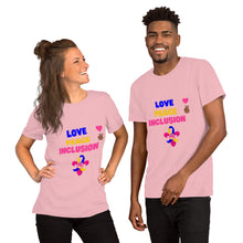 Load image into Gallery viewer, Love Peace Inclusion T-Shirt