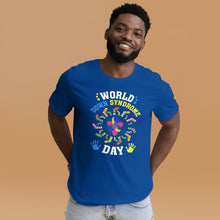 Load image into Gallery viewer, Precious Kreations World Down Syndrome Day Shirt (Sock Wreath Design)
