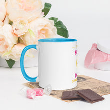 Load image into Gallery viewer, I'm the SISTER of a Down Syndrome Hero Mug with Color Inside