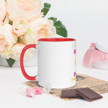 Load image into Gallery viewer, I'm the SISTER of a Down Syndrome Hero Mug with Color Inside