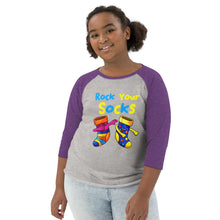 Load image into Gallery viewer, Rock Your Socks Youth Baseball Shirt (Unisex)