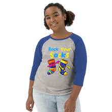 Load image into Gallery viewer, Rock Your Socks Youth Baseball Shirt (Unisex)