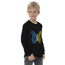 Load image into Gallery viewer, Down Syndrome Awareness Month Butterfly Youth Long Sleeve Tee (Unisex)