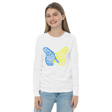 Load image into Gallery viewer, Down Syndrome Awareness Month Butterfly Youth Long Sleeve Tee (Unisex)