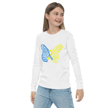 Load image into Gallery viewer, Down Syndrome Awareness Month Butterfly Youth Long Sleeve Tee (Unisex)