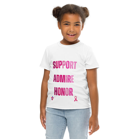 Breast Cancer Awareness Kids crew neck t-shirt