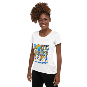 Rock Your Socks World Down Syndrome Women's Athletic T-shirt