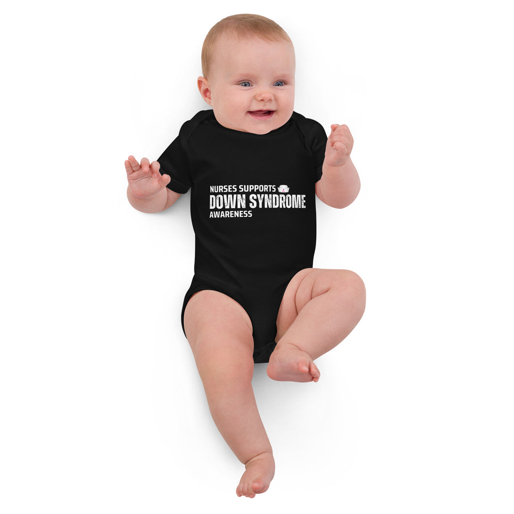 Nurses Supports Down Syndrome Organic cotton baby bodysuit