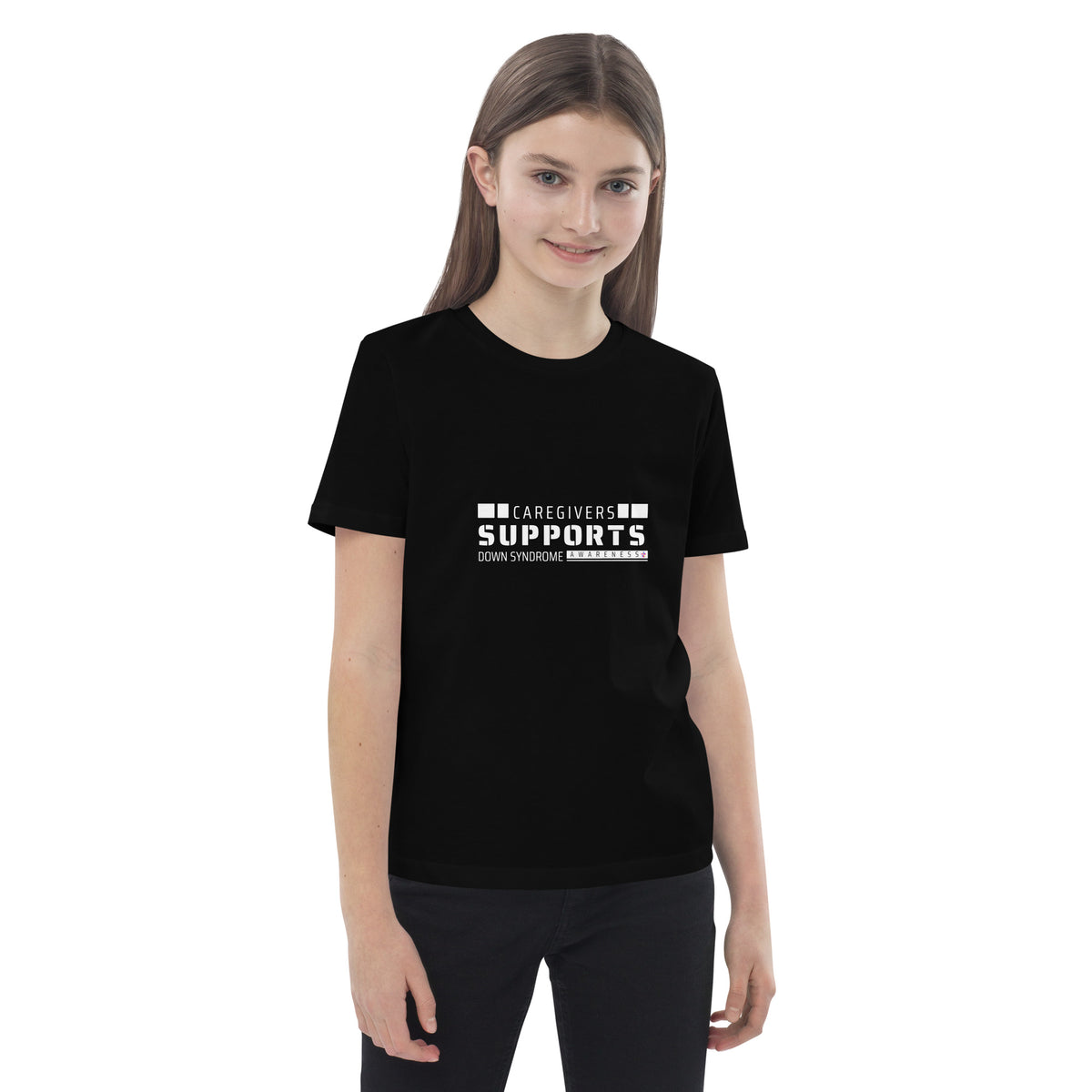 Care Givers Support Down Syndrome Awareness  Organic cotton kids t-shirt