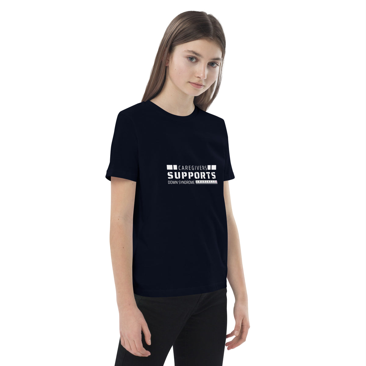 Care Givers Support Down Syndrome Awareness  Organic cotton kids t-shirt