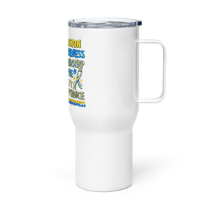 The Lucky Few Down Syndrome Travel mug with a handle