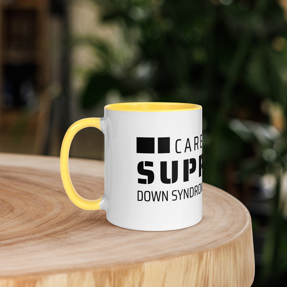 Care Givers Supports Down Syndrome Mug with Color Inside