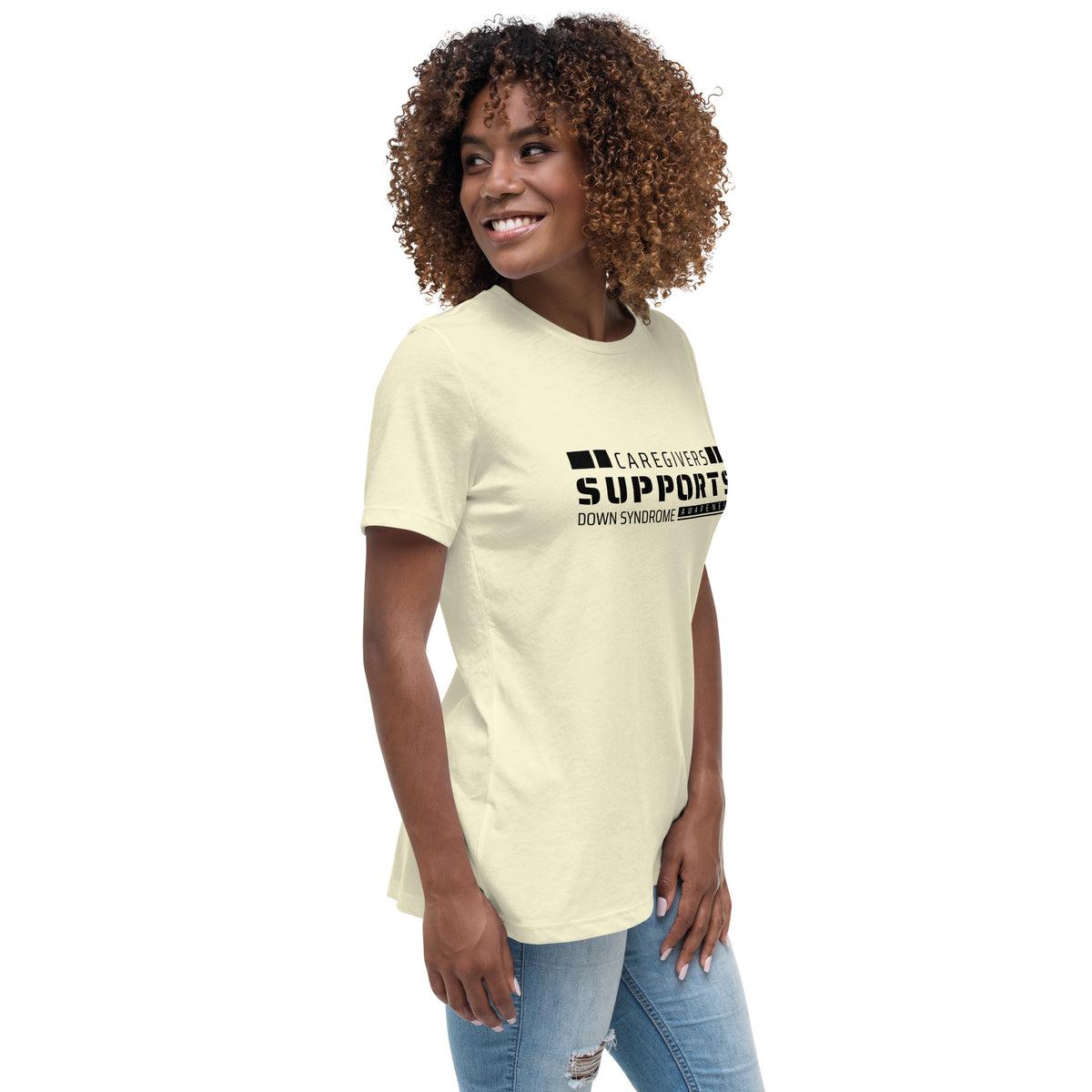 Care Givers  Supports Down Syndrome Women's Relaxed T-Shirt