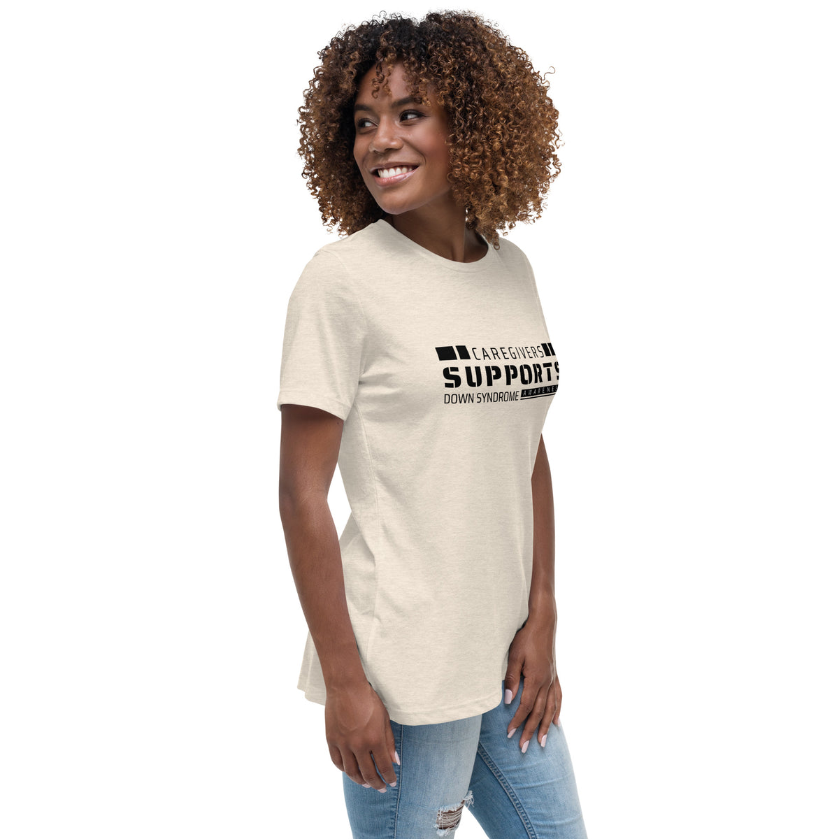 Care Givers  Supports Down Syndrome Women's Relaxed T-Shirt