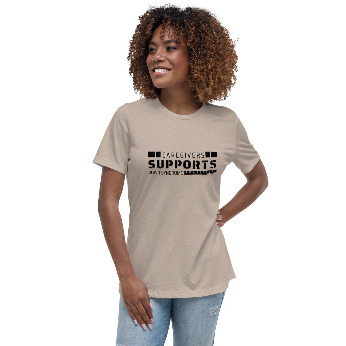 Care Givers  Supports Down Syndrome Women's Relaxed T-Shirt