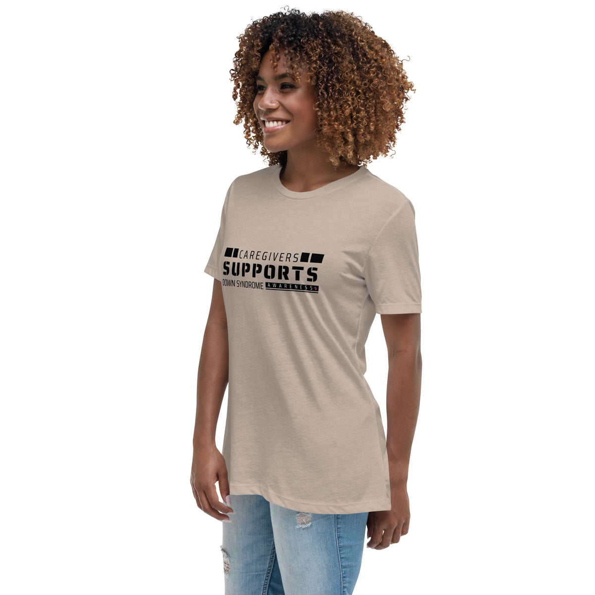 Care Givers  Supports Down Syndrome Women's Relaxed T-Shirt