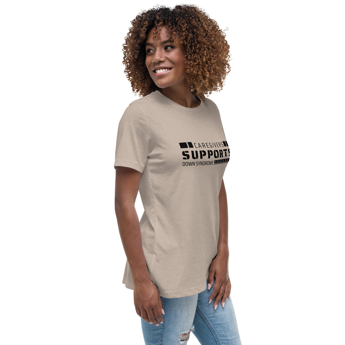Care Givers  Supports Down Syndrome Women's Relaxed T-Shirt