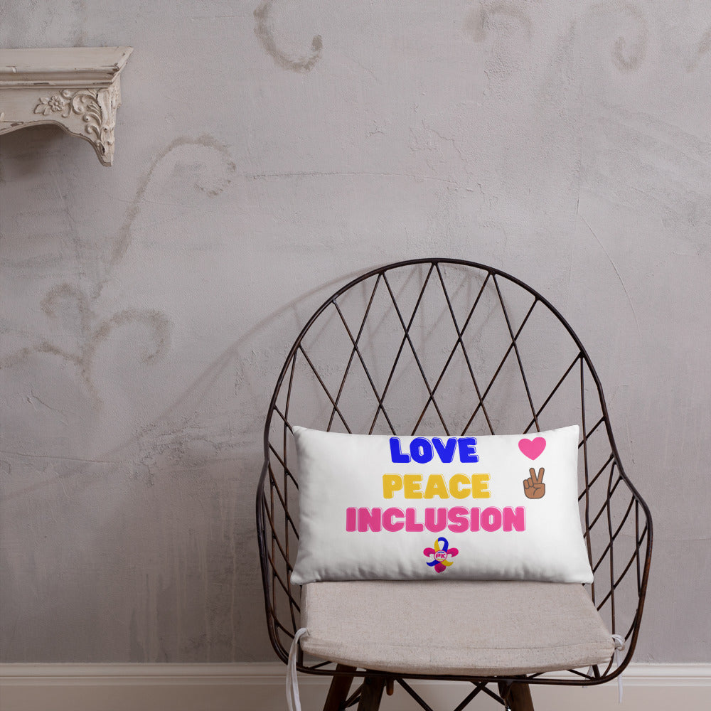 Love Peace Inclusion Basic Pillow