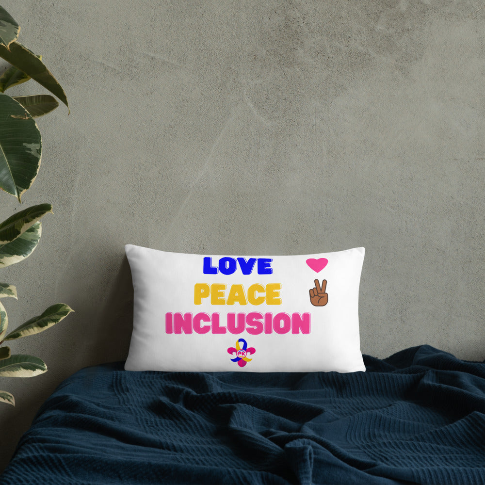 Love Peace Inclusion Basic Pillow