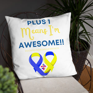 Plus 1 Means I'm Awesome Pillow