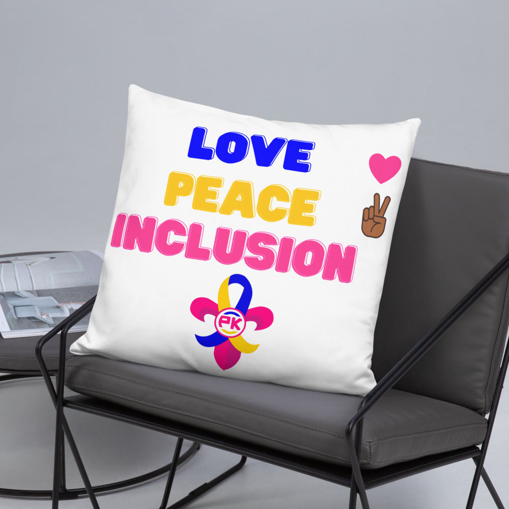 Love Peace Inclusion Basic Pillow
