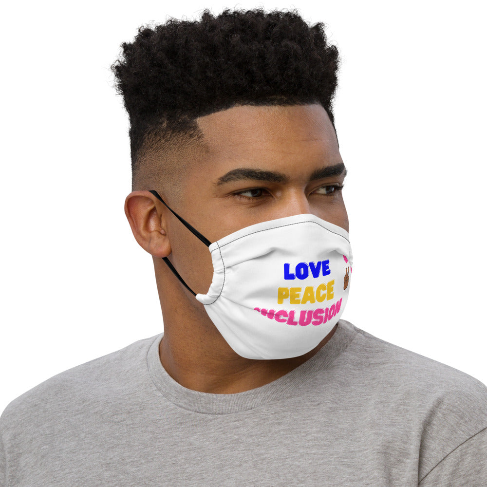 Love Peace Inclusion Face Mask