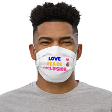 Load image into Gallery viewer, Love Peace Inclusion Face Mask
