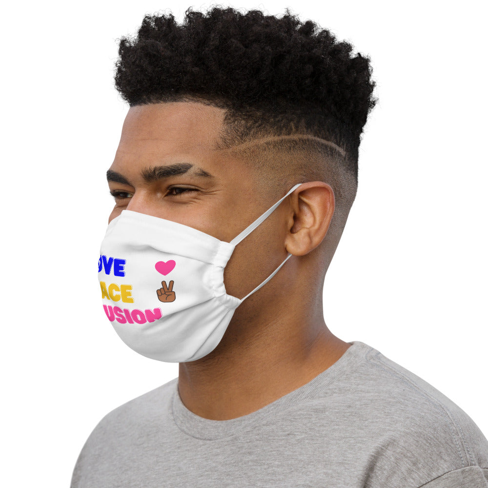 Love Peace Inclusion Face Mask