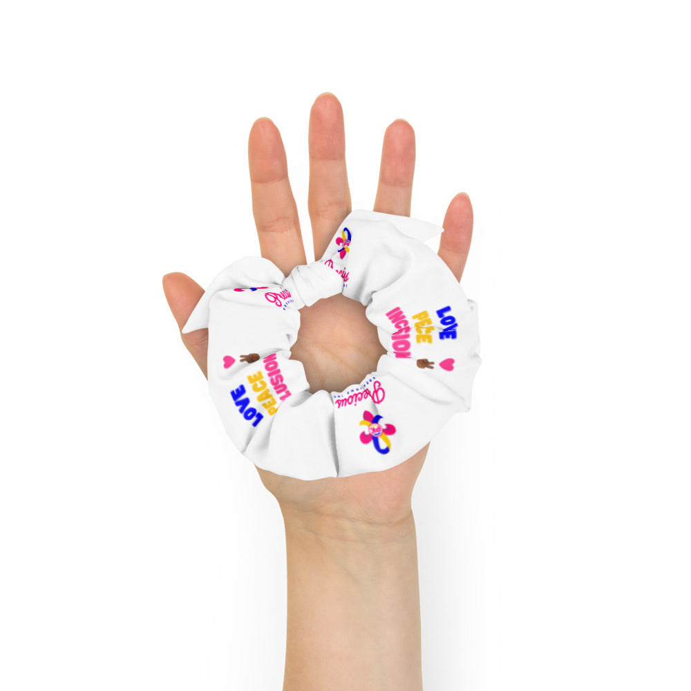 Love, Peace, Inclusion X Precious Kreations Scrunchie