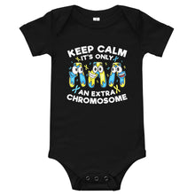 Load image into Gallery viewer, Keep Calm It&#39;s Only Extra Chromosome Short Sleeve One Piece
