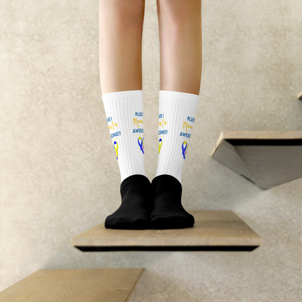 Plus 1 Means I'm Awesome Socks