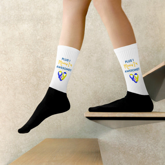 Plus 1 Means I'm Awesome Socks
