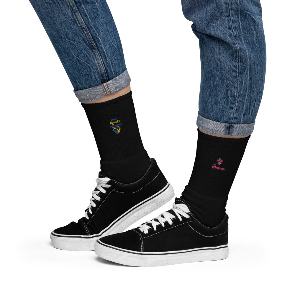 Plus 1 Means I'm Awesome Embroidered socks
