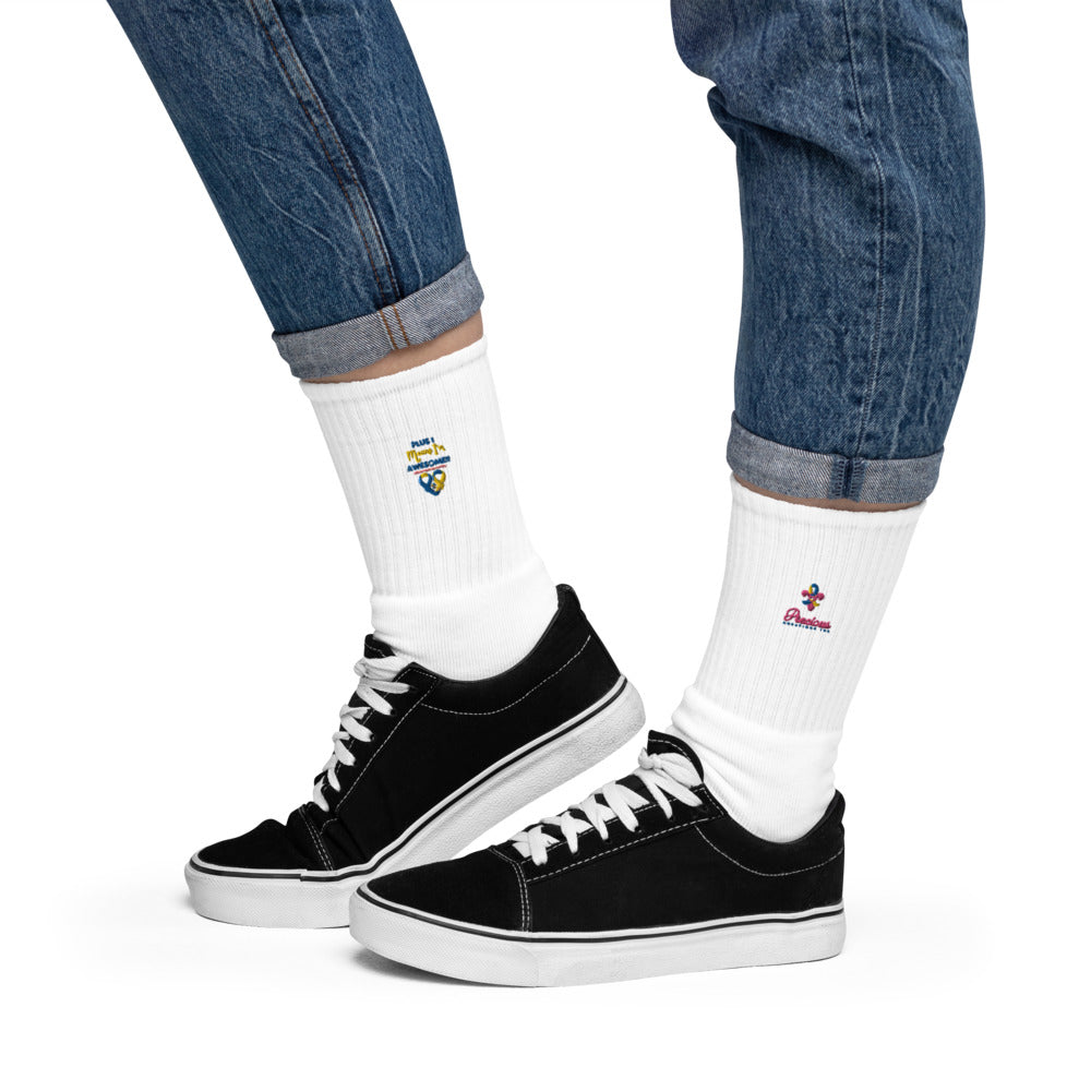 Plus 1 Means I'm Awesome Embroidered socks