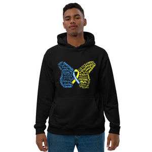 Down Syndrome Awareness Month Butterfly Premium Eco Hoodie